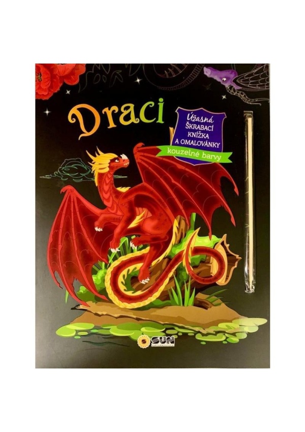 Draci - Úžasná škrábací knižka a omalovánky