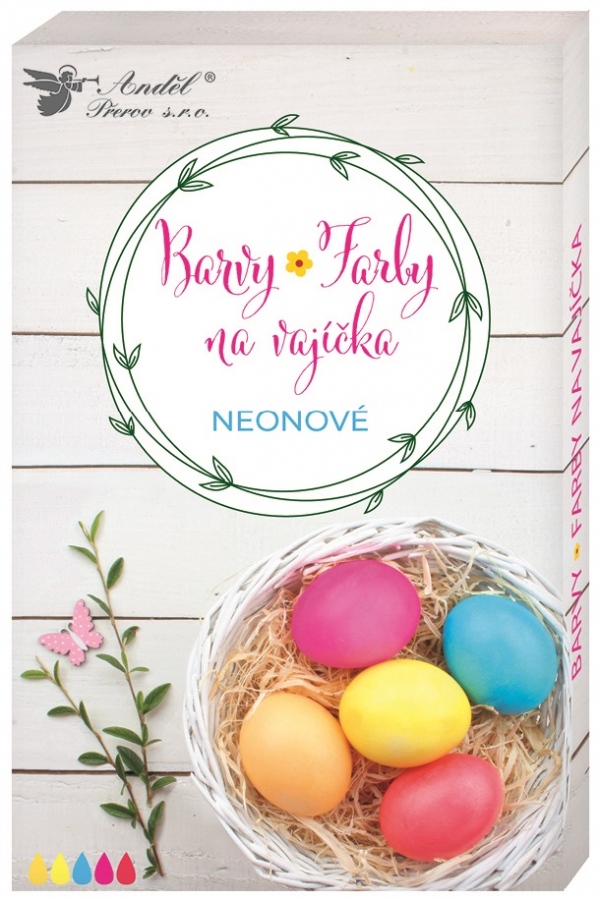 Barvy na vajíčka gelové neonové, 5 ks v balení Anděl Přerov s.r.o.
