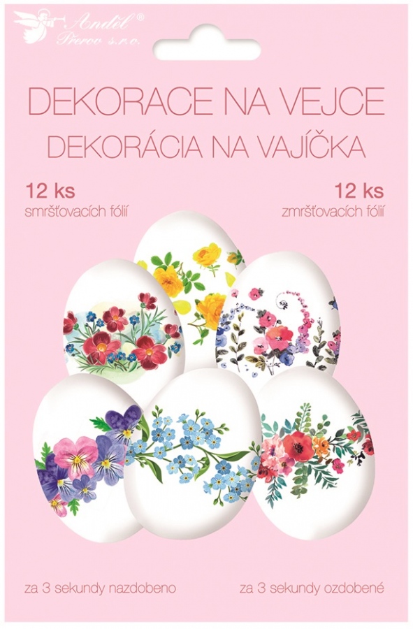 Smršťovací dekorace na vejce, květiny Anděl Přerov s.r.o.