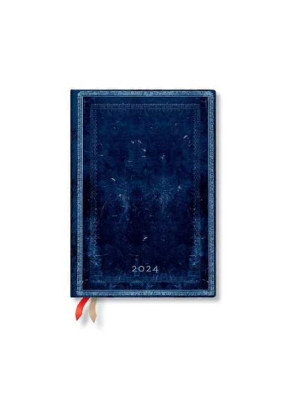 Inkblot (Old Leather Collection) Midi Verso 12-month Dayplanner 2024