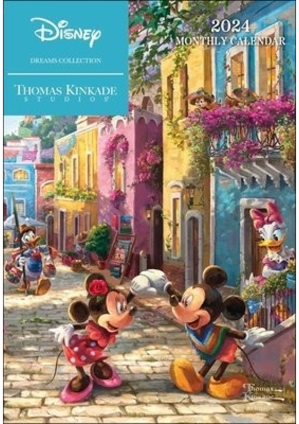 Disney Dreams Collection by Thomas Kinkade Studios: 12-Month 2024 Monthly Pocket Planner Calendar
