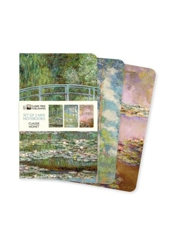 Claude Monet Set of 3 Mini Notebooks Flame Tree Publishing