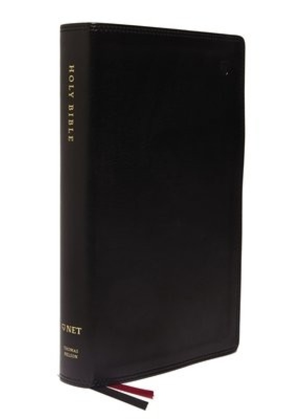 NET Bible, Single-Column Reference, Leathersoft, Black, Comfort Print, Holy Bible