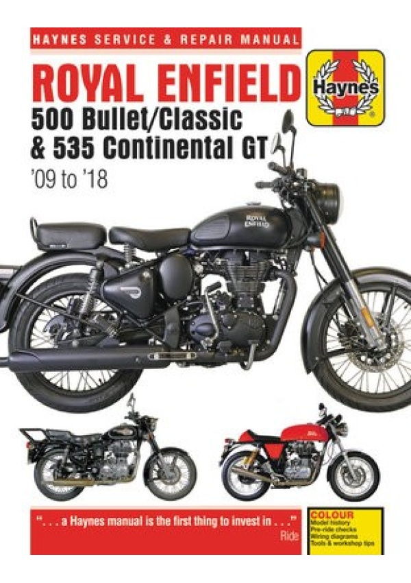 Royal Enfield Bullet and Continental GT Service a Repair Manual (2009 to 2018) Haynes Publishing Group