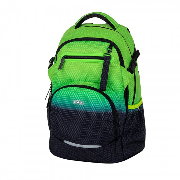 Školní batoh OXY Ombre Black- green KARTONPP