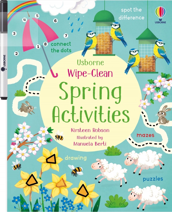 Wipe-Clean Spring Activities Usborne Publishing