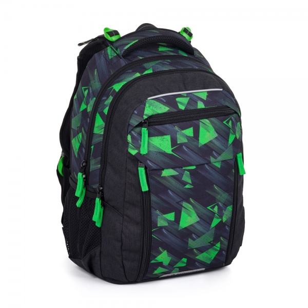 Bagmaster PORTO 24 A školní batoh – černo-zelený BagMaster