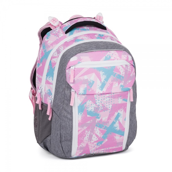 Bagmaster PORTO 24 B školní batoh – růžovo-modrý BagMaster