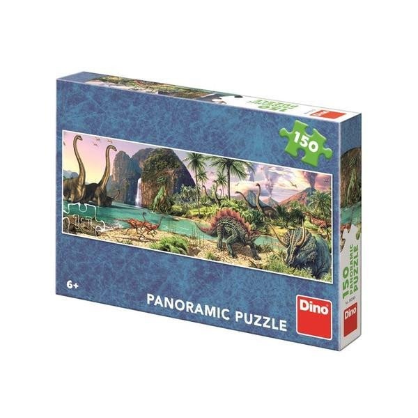 Puzzle Dinosauři u jezera 150 dílků panoramic Dino Toys s.r.o.