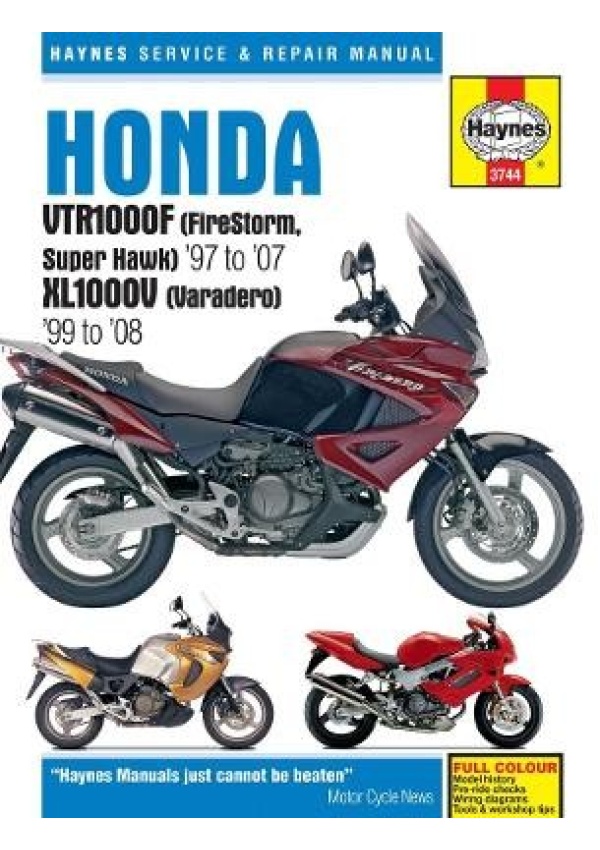 Honda VTR1000F (FireStorm, Super Hawk) (97 - 07) a XL1000V (Varadero) (99 - 08) Haynes Repair Manual