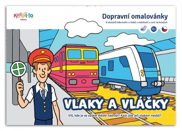 Vlaky a vláčky - Dopravní omalovánka A5 Imagu s.r.o.