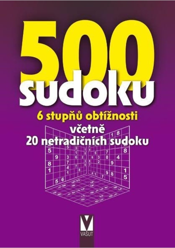 500 sudoku - 6 stupňů obtížností (fialová) Jan Vašut s.r.o.