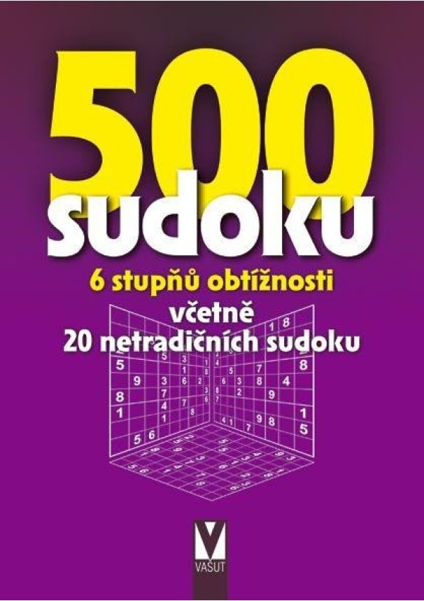 500 sudoku - 6 stupňů obtížností (fialová)