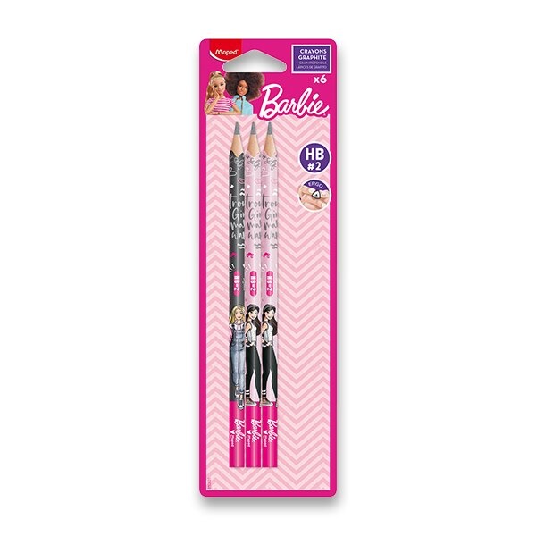 Grafitová tužka Maped Barbie tvrdost HB, 6 ks Maped