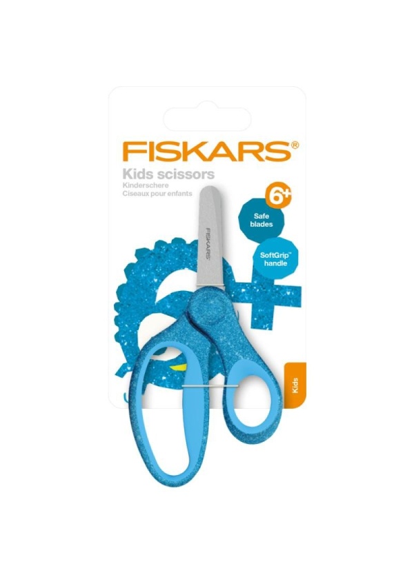 Fiskars Dětské nůžky se třpytkami - modré 13 cm DECRA s.r.o.