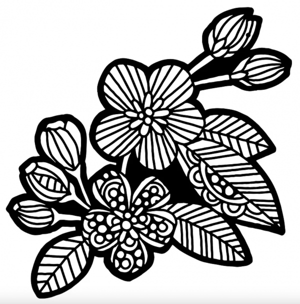 Šablona TCW 6aquot;x6aquot; (15,2x15,2 cm) - Apple Blossom Aladine