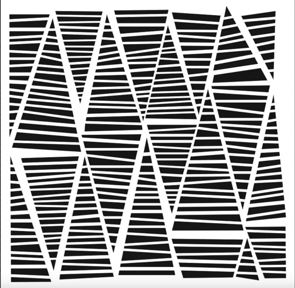 Šablona TCW 6aquot;x6aquot; (15,2x15,2 cm) - Striped Triangles Aladine