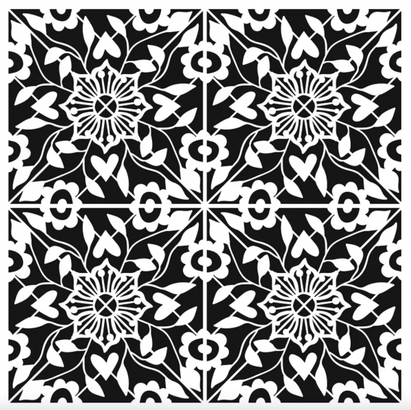 Šablona TCW 6aquot;x6aquot; (15,2x15,2 cm) - Flourish Tile Aladine