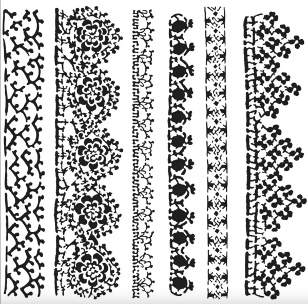 Šablona TCW 6"x6" (15,2x15,2 cm) - Crochet Lace Aladine