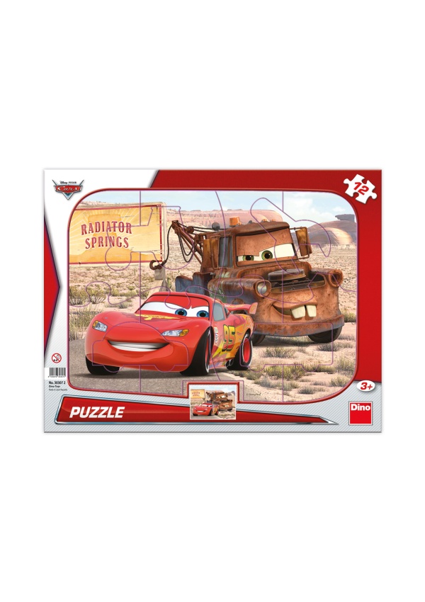 Puzzle Cars: Blesk a Burák 12 dílků deskové DINO