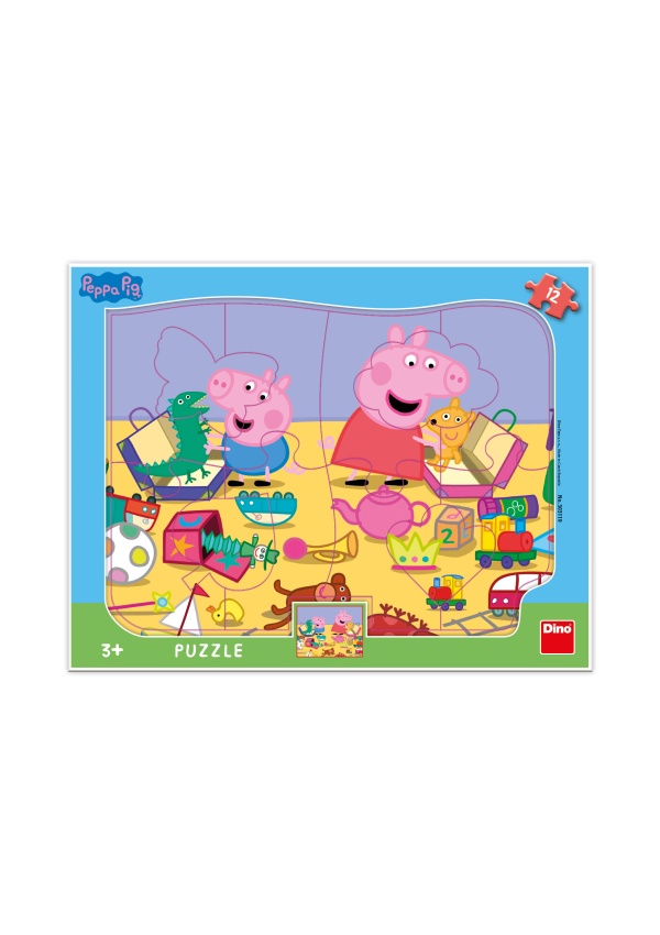 Puzzle Peppa Pig si hraje 12 dílků deskové tvary DINO