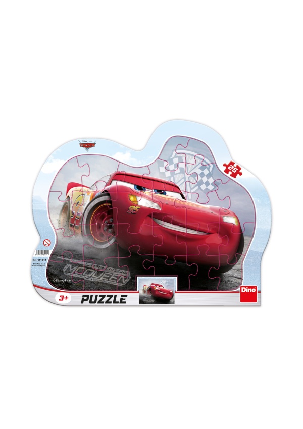 Puzzle Cars 3 Blesk McQueen 25 dílků deskové DINO