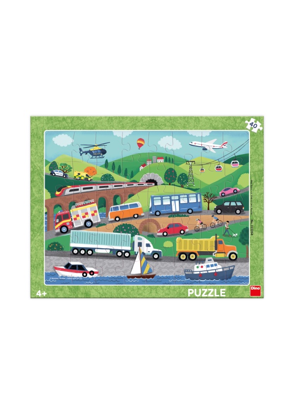 Puzzle Dopravní prostředky 40 dílků deskové DINO