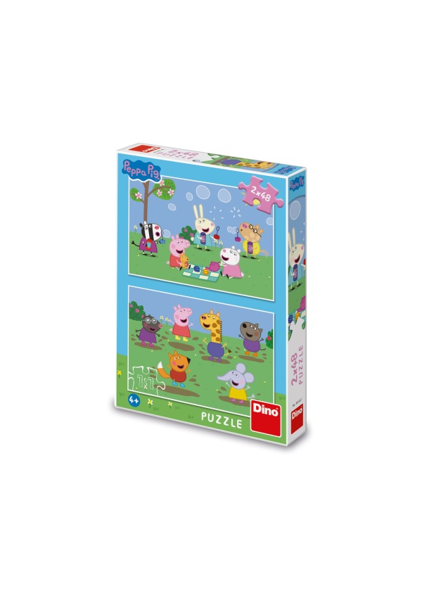 Puzzle Peppa Pig a kamarádi 2x48 dílků DINO