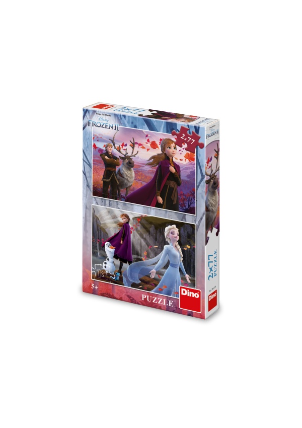 Puzzle Frozen II očekávání 2x77 dílků DINO