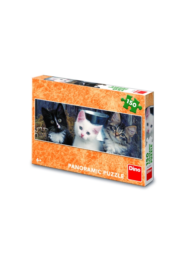 Puzzle Tři koťátka 150 dílků panoramic DINO