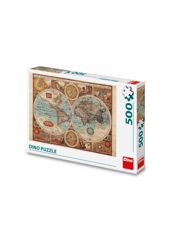 Puzzle Mapa světa z roku 1626 500 dílků DINO