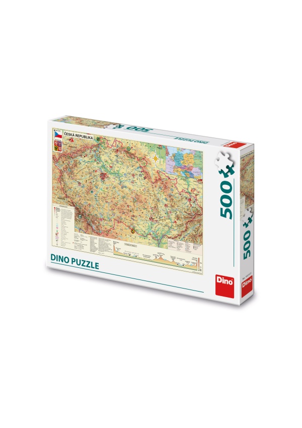 Puzzle Mapa České republiky 500 dílků DINO