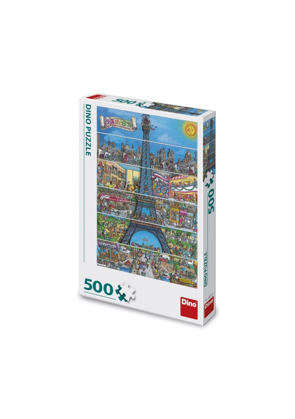 Puzzle Eiffelova věž kreslená 500 dílků DINO