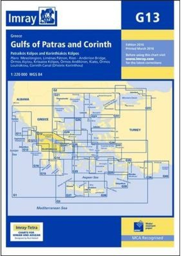 Imray Chart G13, Gulfs of Patras and Corinth