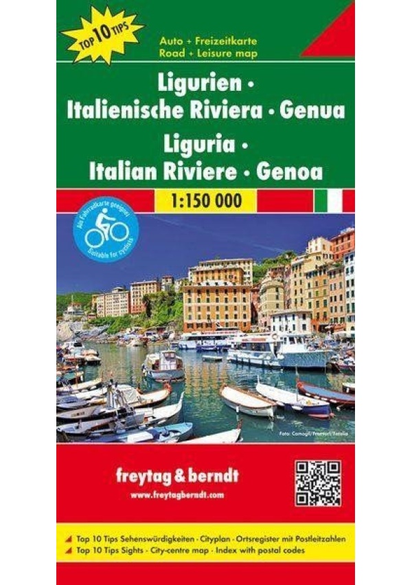 AK 0631 Ligurie - Italská riviéra - Janov 1:150 000 / automapa+ mapa volného času