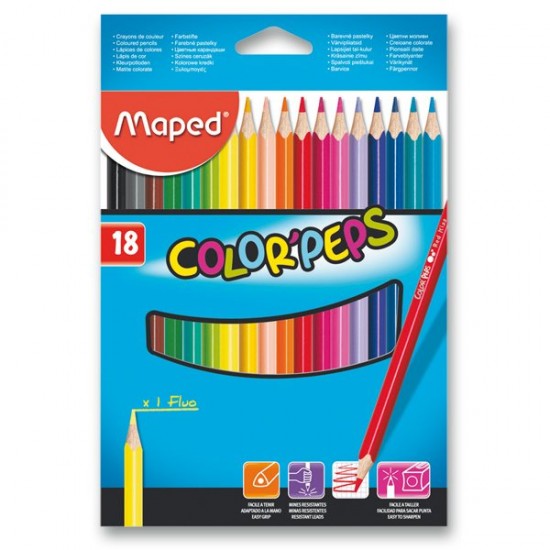 Maped Color Peps - souprava pastelek - 18 barev Maped