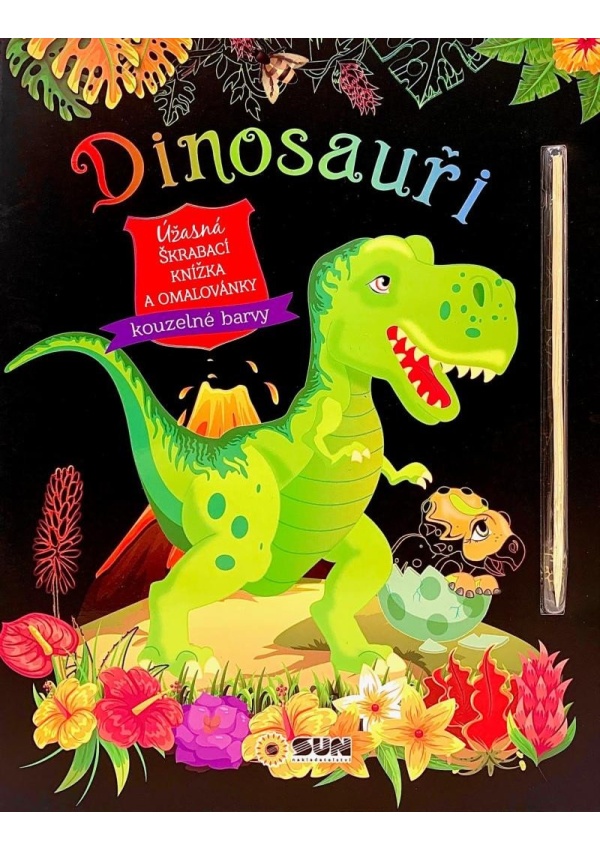 Dinosauři - Úžasná škrábací knižka a omalovánky