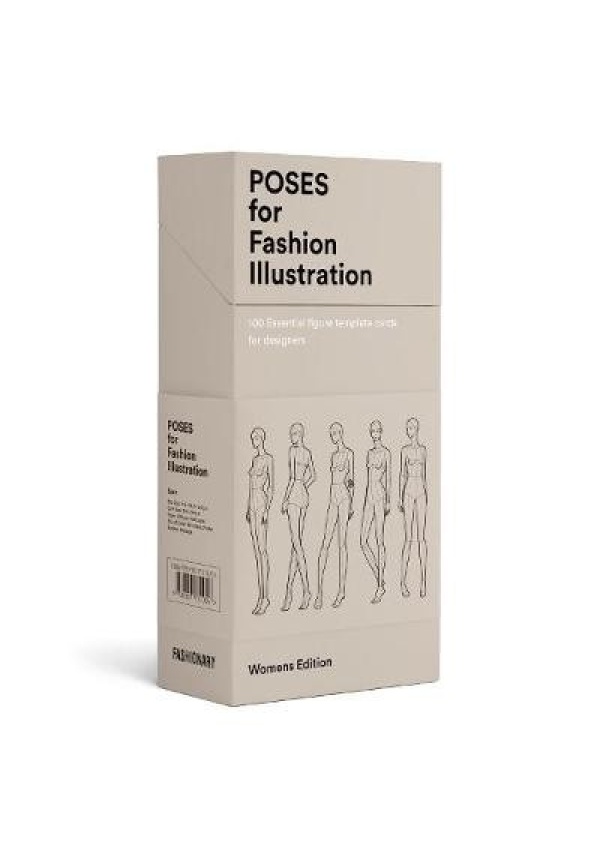 Poses for Fashion Illustration (Card Box), 100 essential figure template cards for designers