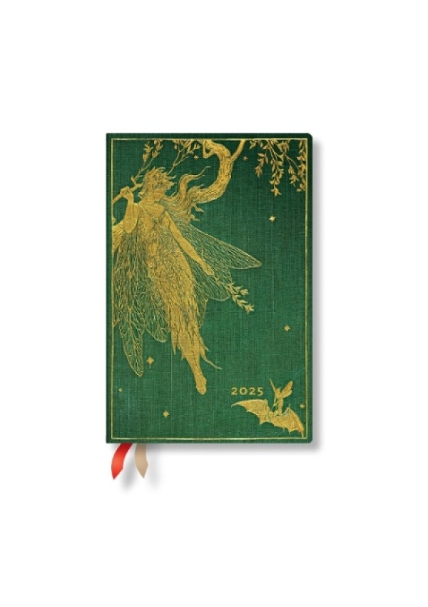 Olive Fairy (Lang’s Fairy Books) Mini 12-month Day-at-a-time Hardback Dayplanner 2025 (Elastic Band Closure)