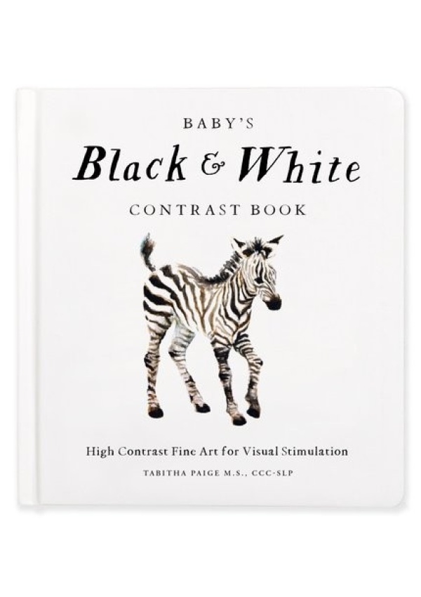 Baby's Black and White Contrast Book, High-Contrast Art for Visual Stimulation at Tummy Time