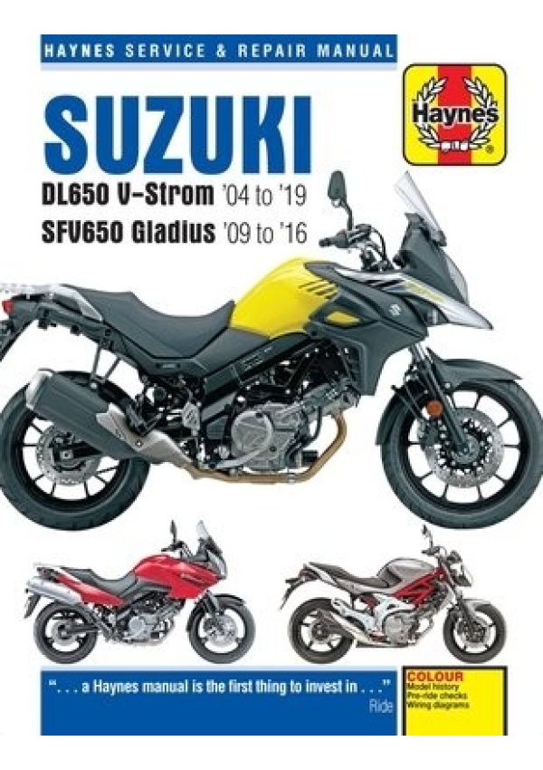 Suzuki DL650 V-Strom a SFV650 Gladius (04 - 19), 2004 to 2019