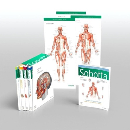 Sobotta Atlas of Anatomy, Package, 17th ed., English/Latin, General Anatomy and Musculoskeletal System; Internal Organs; Head, Neck and Neuroanatomy; Muscles Tables; Poster Collection