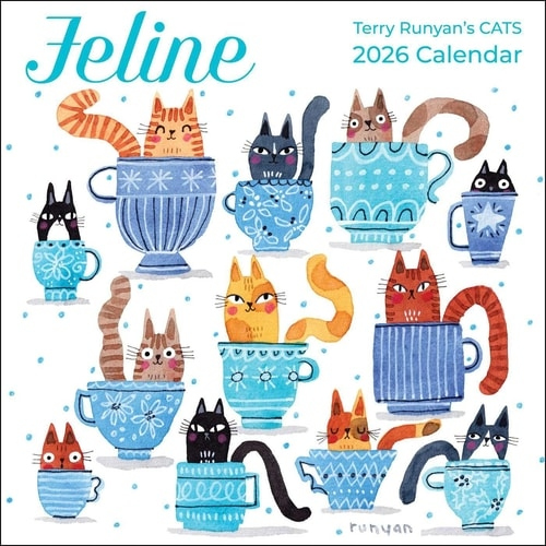 Feline 2026 Wall Calendar, Terry Runyan's Cats