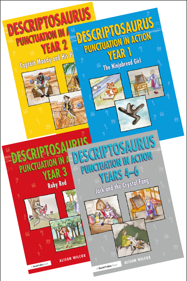 Descriptosaurus Punctuation in Action 4 Book Bundle