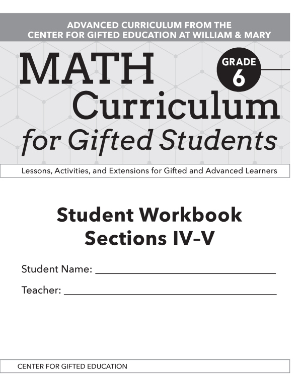 Math Curriculum for Gifted Students