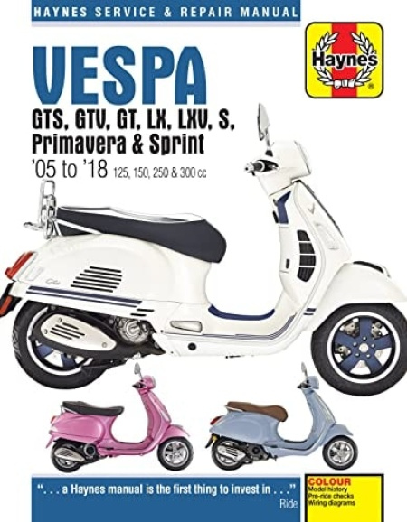 Vespa GTS, GTV, GT, LX, LXV, S, Primavera a Sprint (05 - 18)