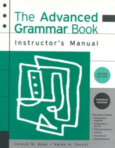 ADVANCED GRAMMAR BOOK INSTRUCTOR MANUAL