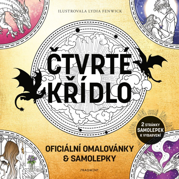 Čtvrté křídlo - oficiální omalovánky a samolepky