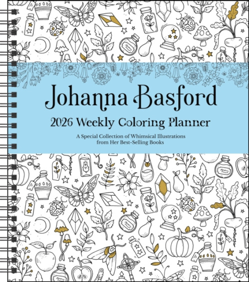 Johanna Basford 12-Month 2026 Weekly Coloring Calendar