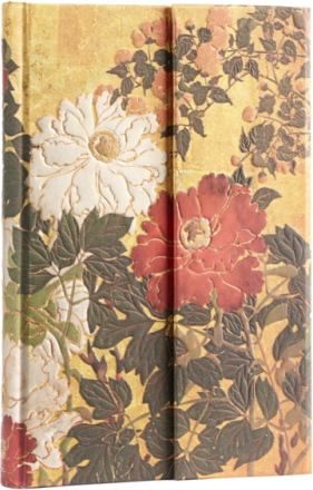Natsu (Rinpa Florals) Mini Lined Hardback Journal (Wrap Closure)